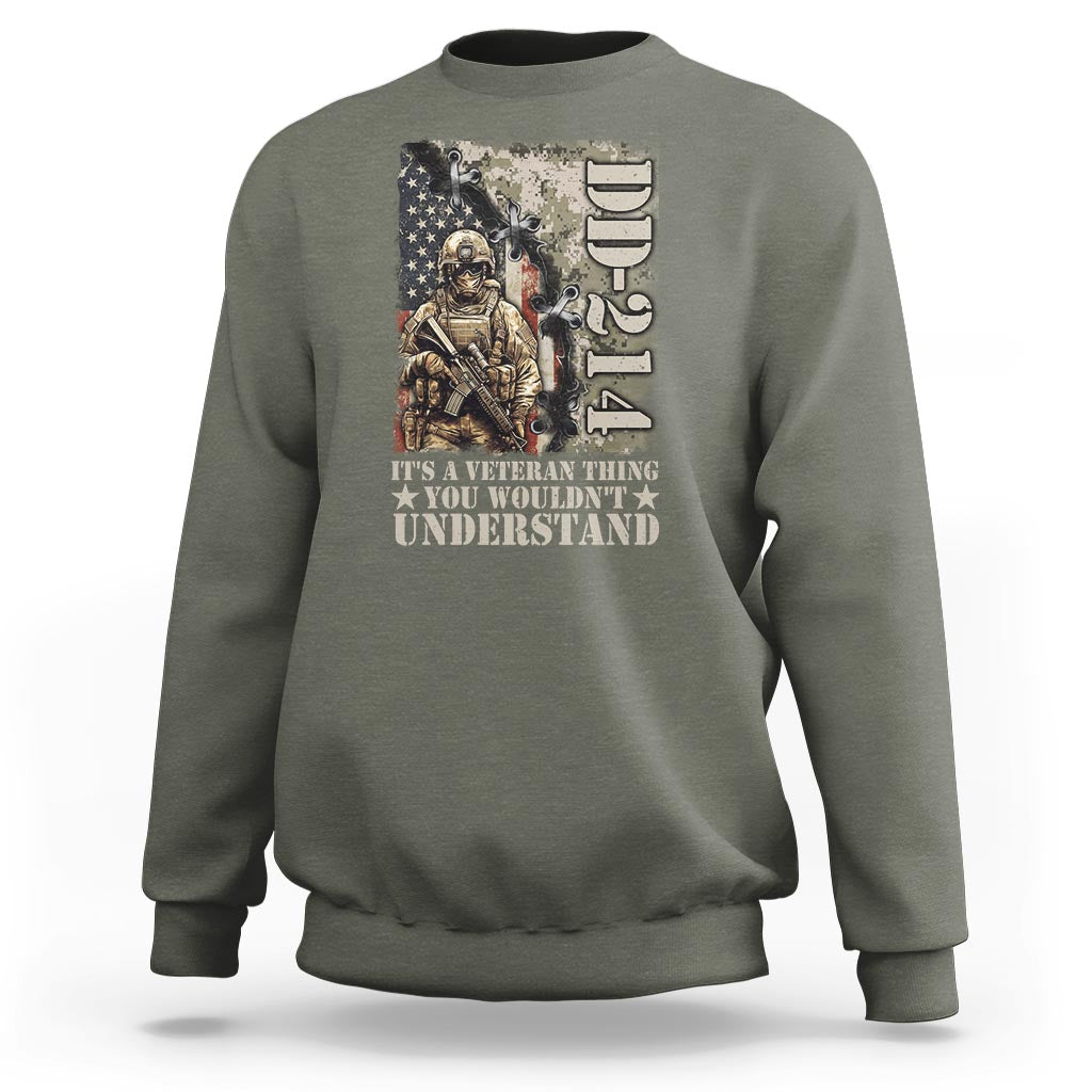 Army Forces Retirement DD-214 Sweatshirt It's A Veteran Thing You Wouldn't Understand - Wonder Print Shop