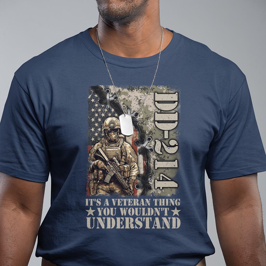 Army Forces Retirement DD-214 T Shirt It's A Veteran Thing You Wouldn't Understand - Wonder Print Shop