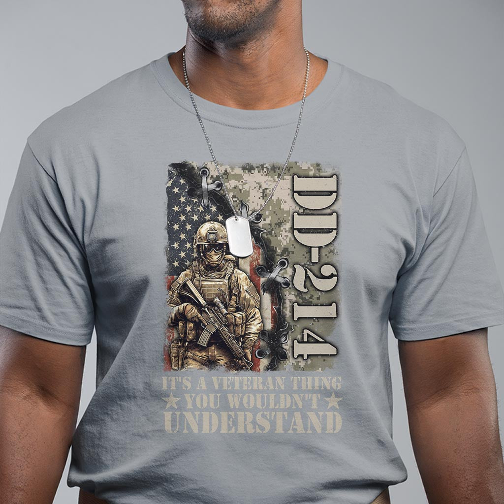 Army Forces Retirement DD-214 T Shirt It's A Veteran Thing You Wouldn't Understand - Wonder Print Shop