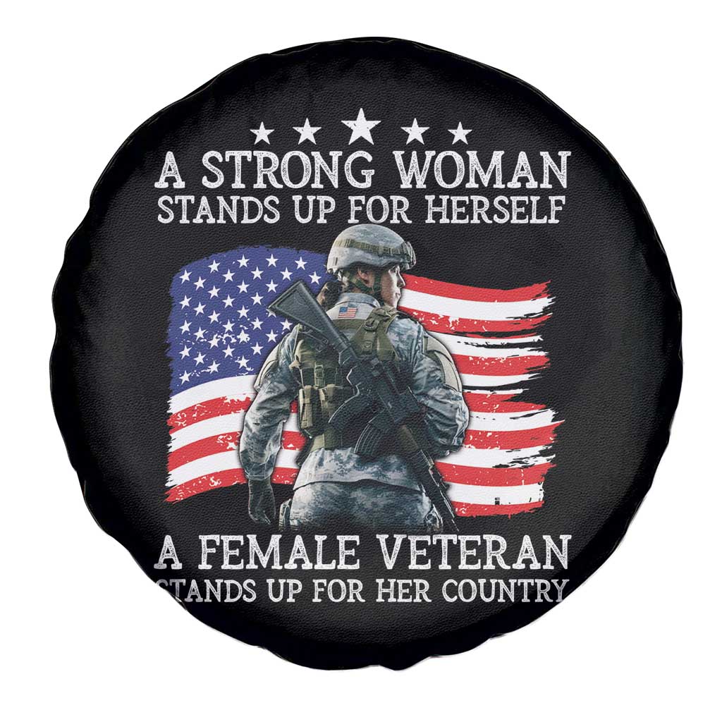 Female Veteran Spare Tire Cover Stands Up For Her Country A Strong Woman