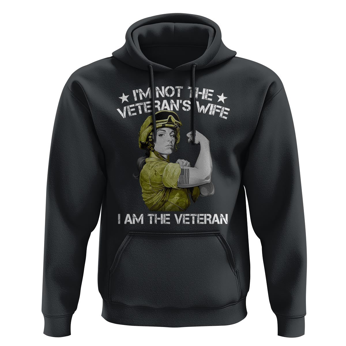 Female Veteran Hoodie I'm Not The Veteran's Wife I'm The Veteran - Wonder Print Shop