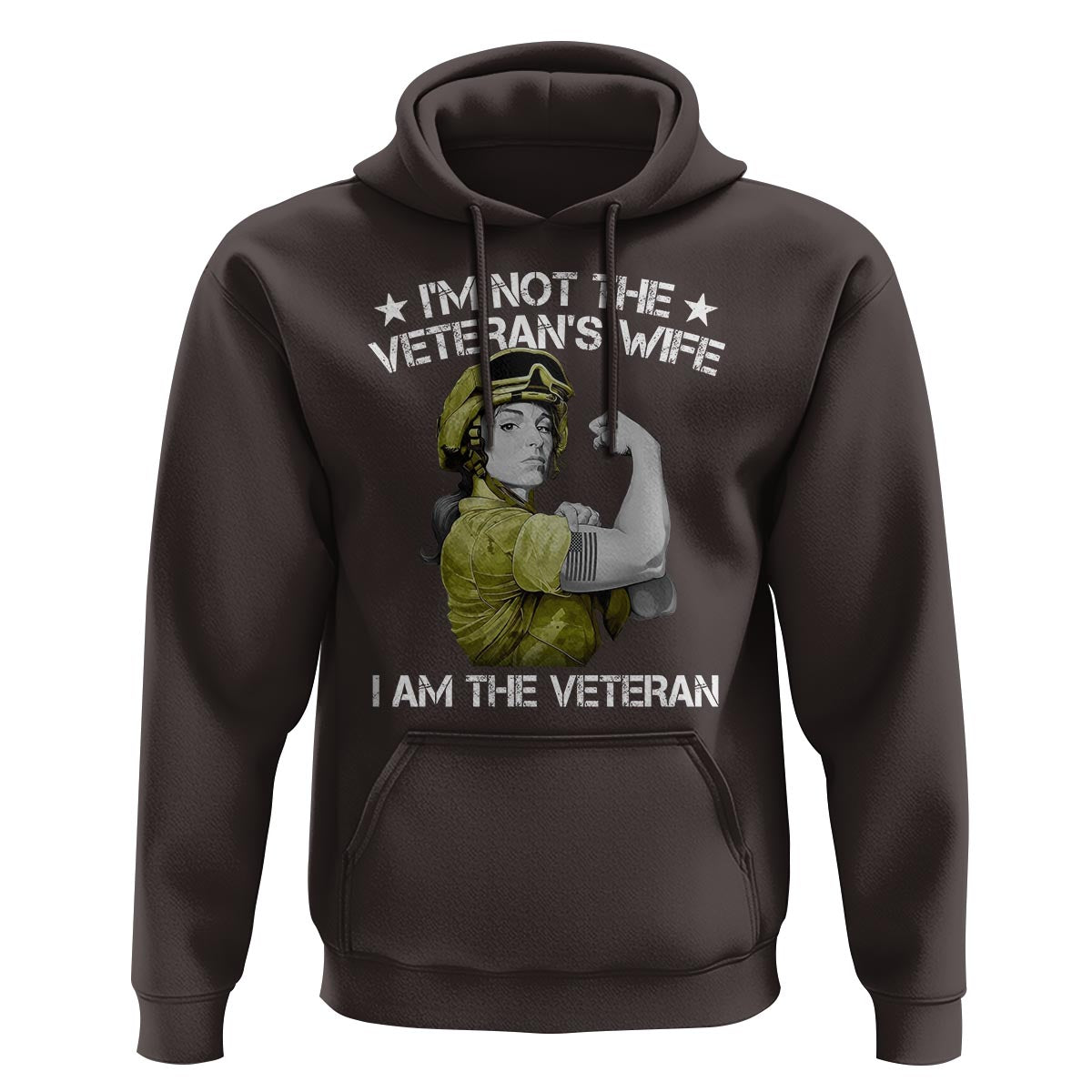 Female Veteran Hoodie I'm Not The Veteran's Wife I'm The Veteran - Wonder Print Shop