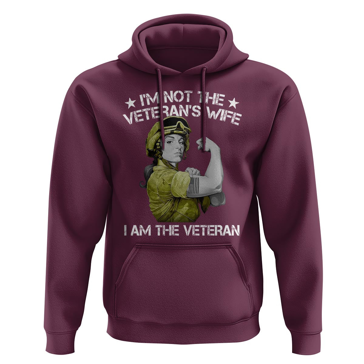 Female Veteran Hoodie I'm Not The Veteran's Wife I'm The Veteran - Wonder Print Shop