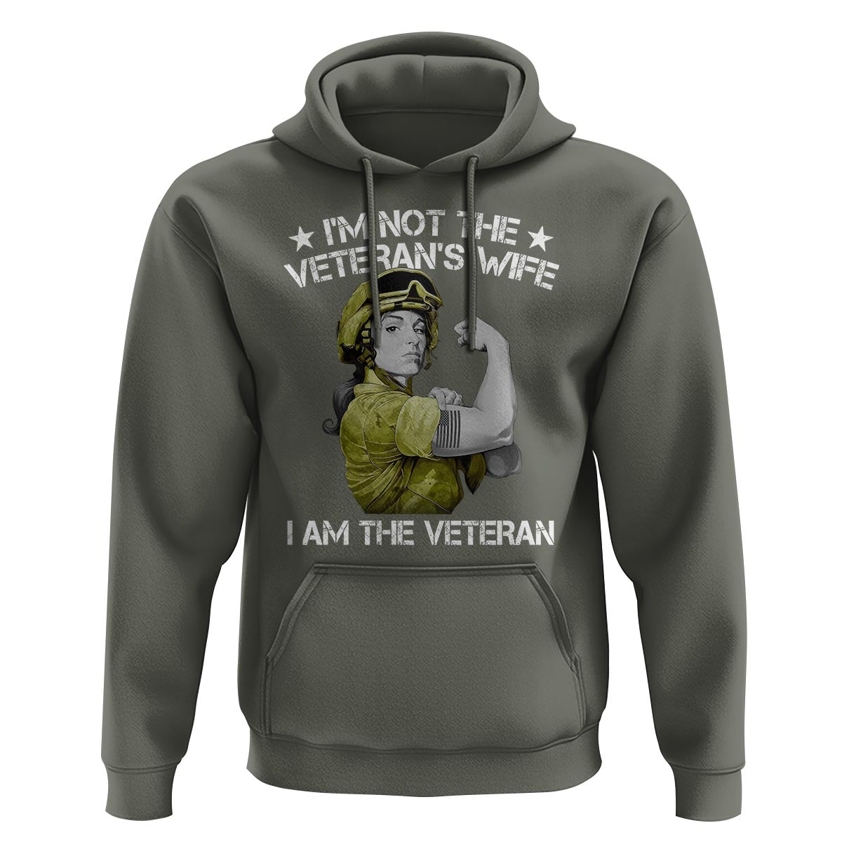 Female Veteran Hoodie I'm Not The Veteran's Wife I'm The Veteran - Wonder Print Shop