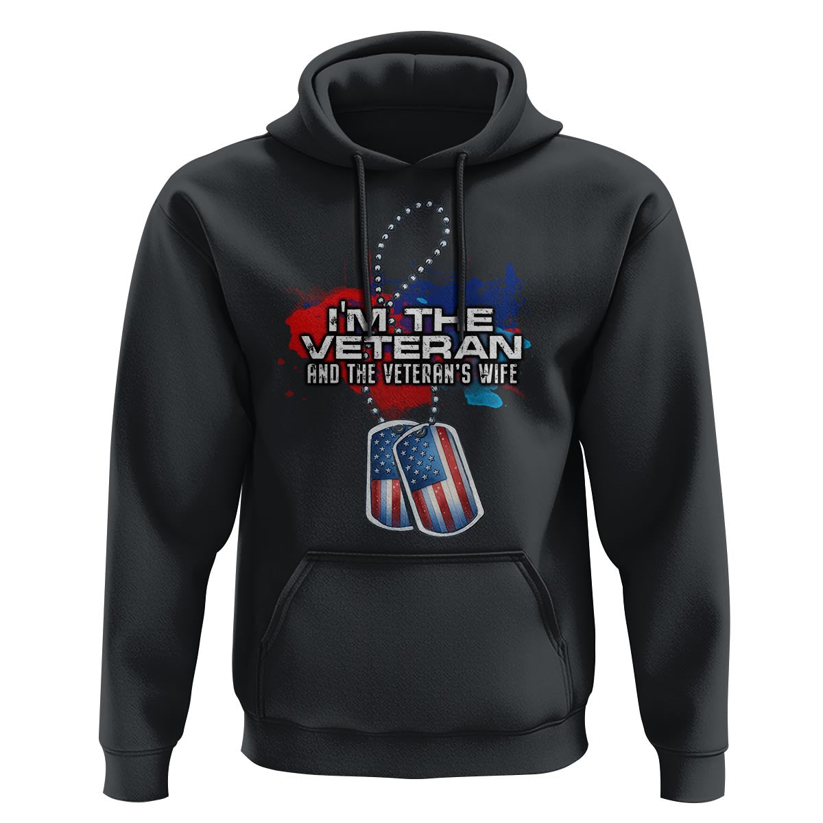 Female Veteran Hoodie I'm The Veteran and The Veteran's Wife - Wonder Print Shop