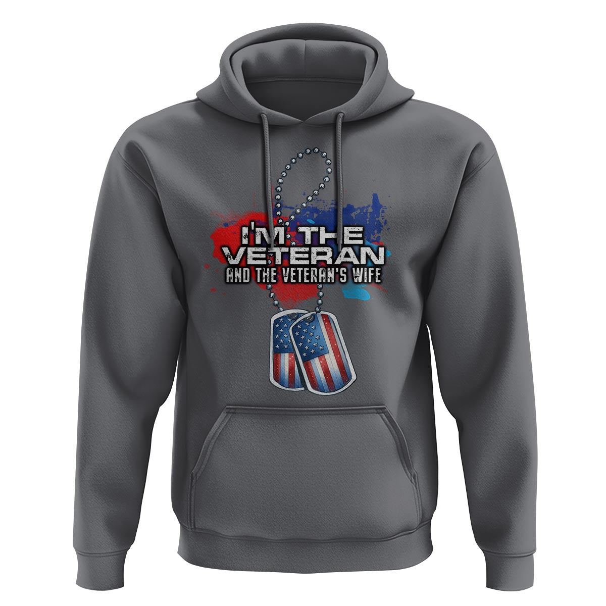 Female Veteran Hoodie I'm The Veteran and The Veteran's Wife - Wonder Print Shop