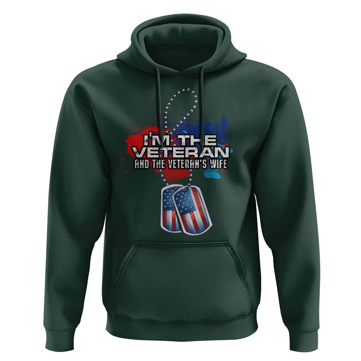 Female Veteran Hoodie I'm The Veteran and The Veteran's Wife - Wonder Print Shop