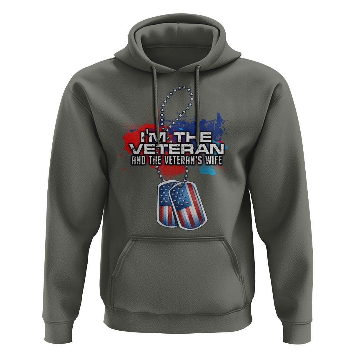 Female Veteran Hoodie I'm The Veteran and The Veteran's Wife - Wonder Print Shop
