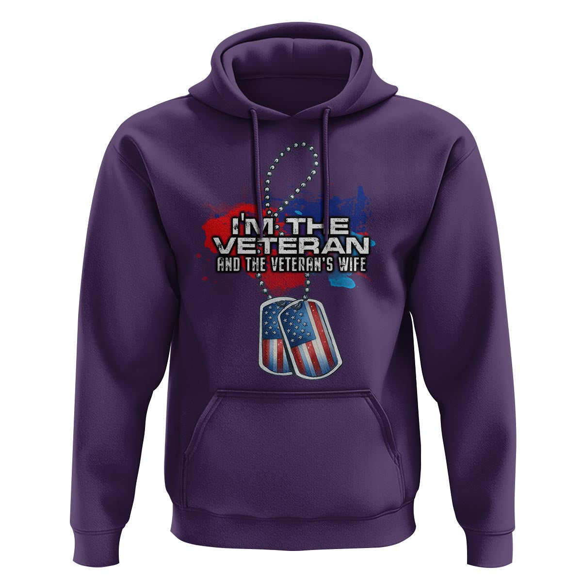 Female Veteran Hoodie I'm The Veteran and The Veteran's Wife - Wonder Print Shop