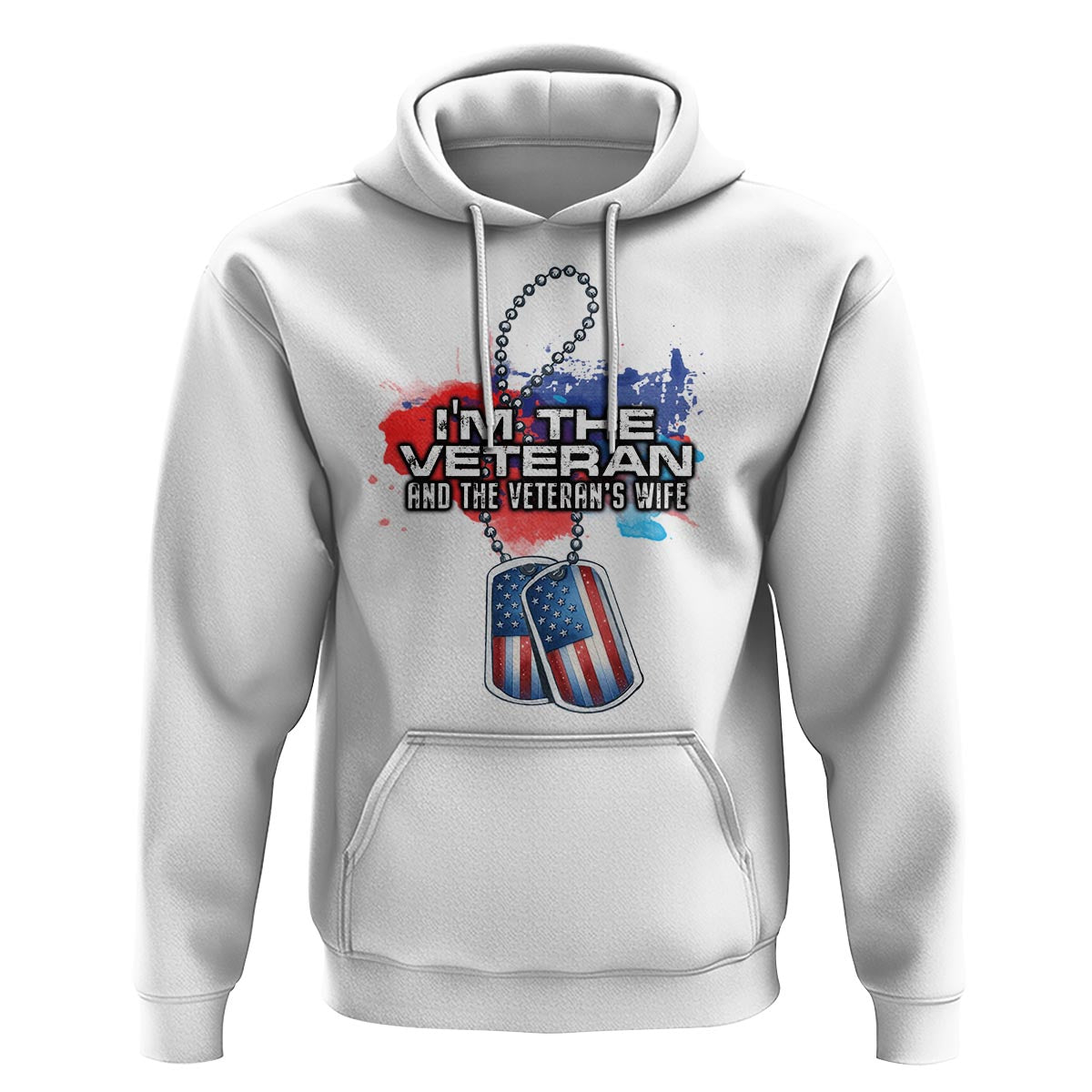 Female Veteran Hoodie I'm The Veteran and The Veteran's Wife - Wonder Print Shop