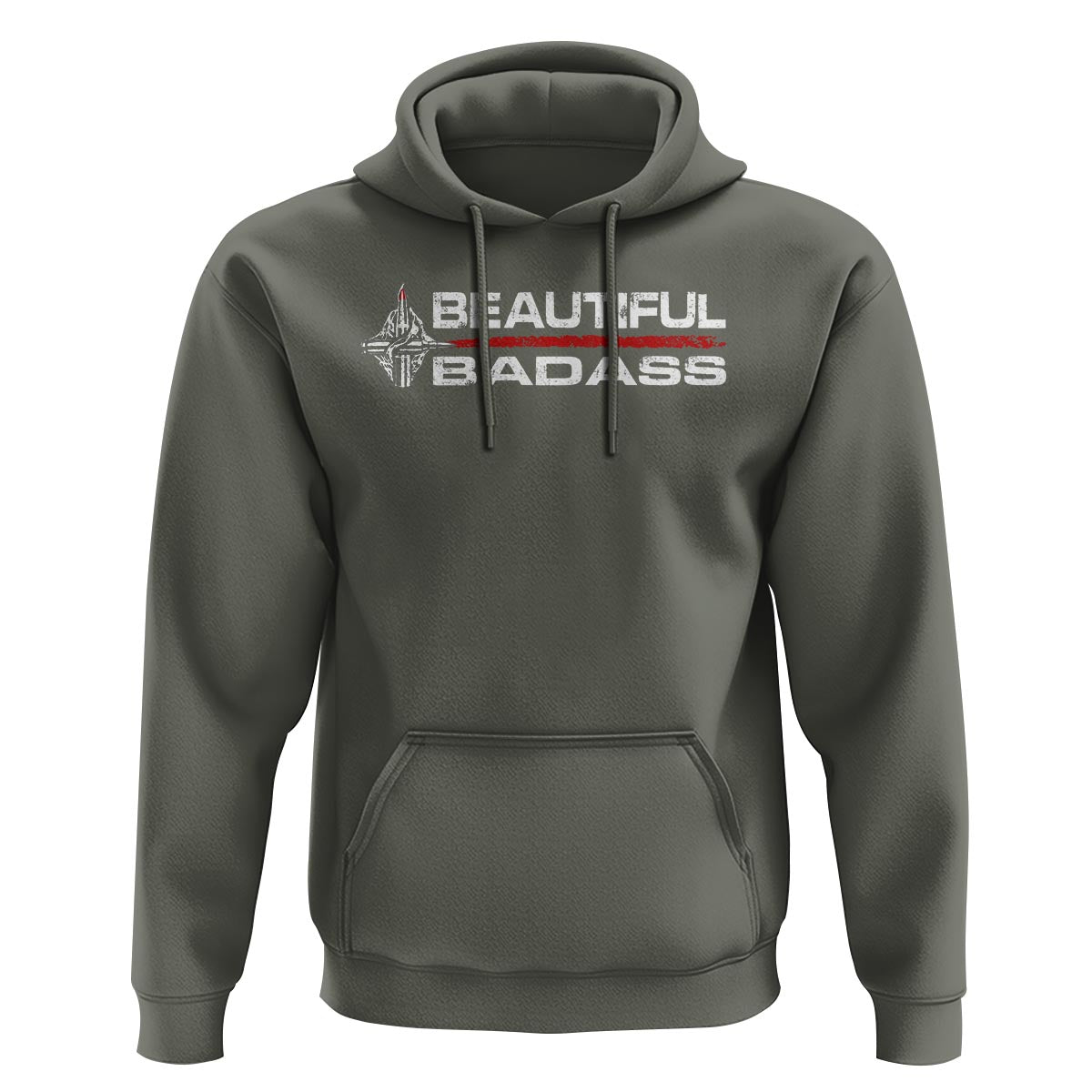 Beautiful Badass Strong Women Female Military Hoodie - Wonder Print Shop
