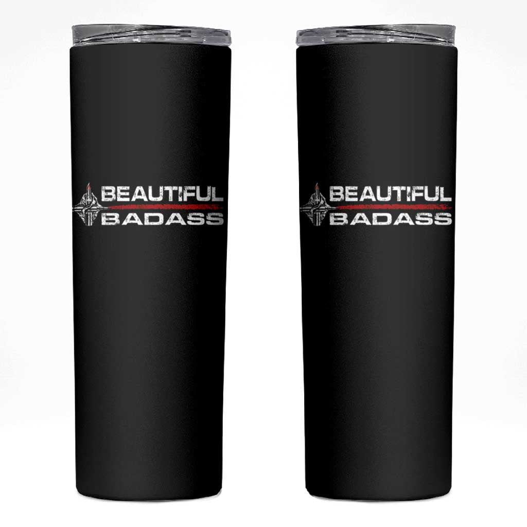 Beautiful Badass Strong Women Female Military Skinny Tumbler