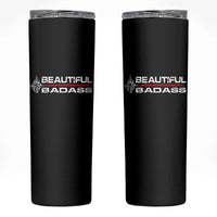 Beautiful Badass Strong Women Female Military Skinny Tumbler