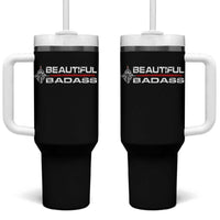 Beautiful Badass Strong Women Female Military Tumbler With Handle