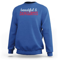 Beautiful Dangerous Strong Women Female Military Sweatshirt - Wonder Print Shop