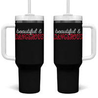 Beautiful Dangerous Strong Women Female Military Tumbler With Handle
