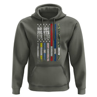 Nobody Fights Alone America Flag First Responder Hoodie - Wonder Print Shop