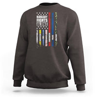 Nobody Fights Alone America Flag First Responder Sweatshirt - Wonder Print Shop
