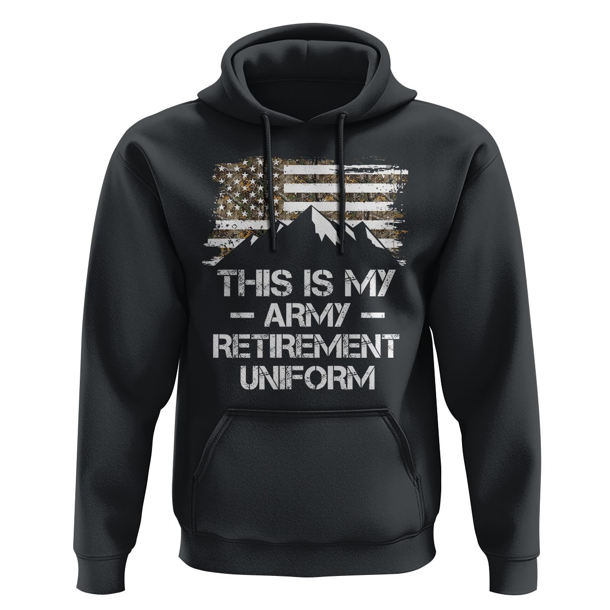 This Is My Army Retirement Uniform Hoodie Retired Military Veteran - Wonder Print Shop