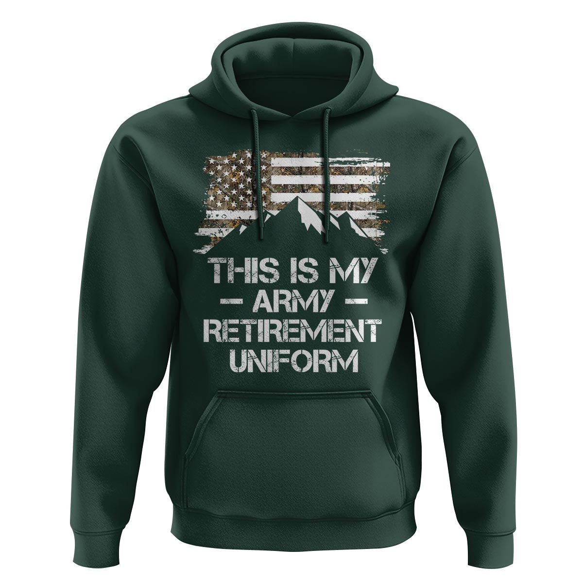 This Is My Army Retirement Uniform Hoodie Retired Military Veteran - Wonder Print Shop