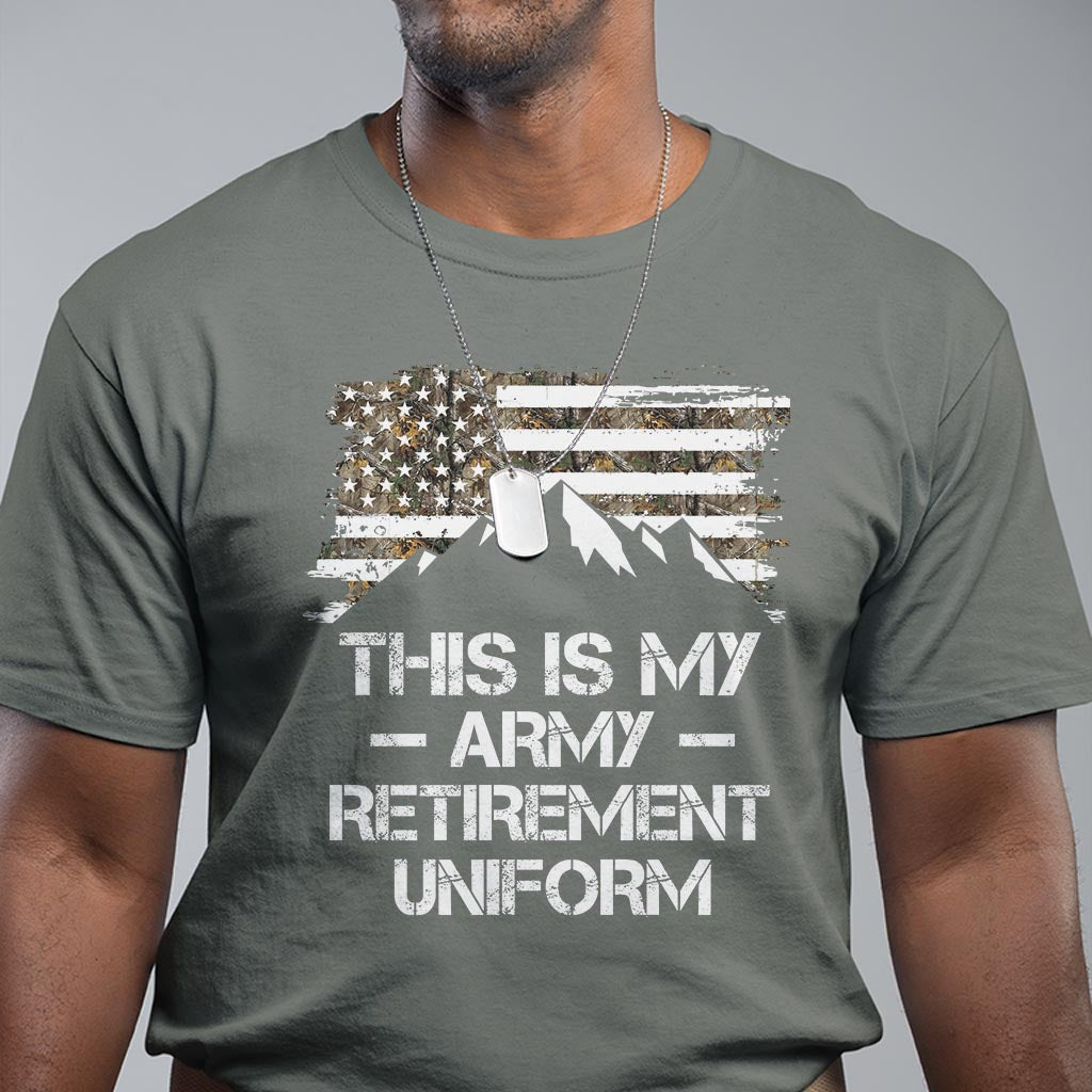 This Is My Army Retirement Uniform T Shirt Retired Military Veteran - Wonder Print Shop