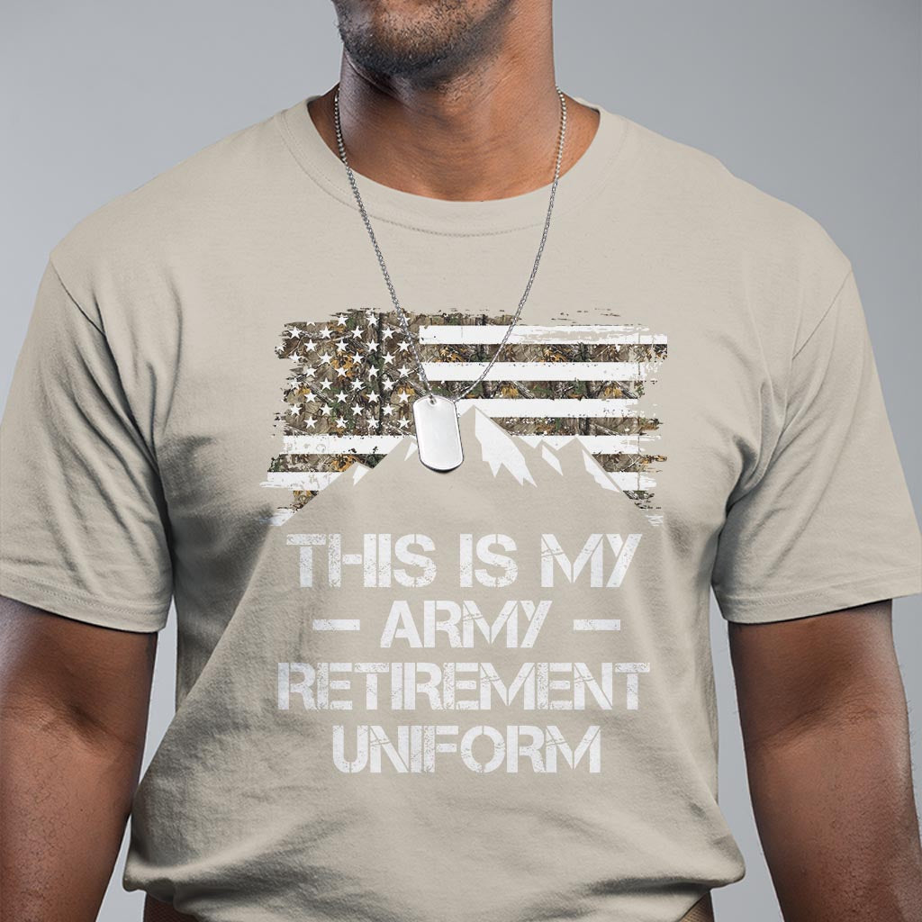 This Is My Army Retirement Uniform T Shirt Retired Military Veteran - Wonder Print Shop