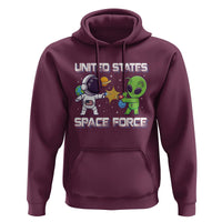Funny US Space Force Hoodie Army Astronaut vs Alien - Wonder Print Shop