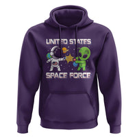Funny US Space Force Hoodie Army Astronaut vs Alien - Wonder Print Shop
