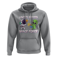 Funny US Space Force Hoodie Army Astronaut vs Alien - Wonder Print Shop