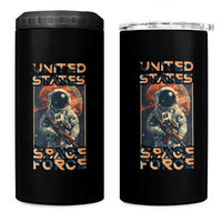 Funny US Space Force Army Astronaut 4 in 1 Can Cooler Tumbler