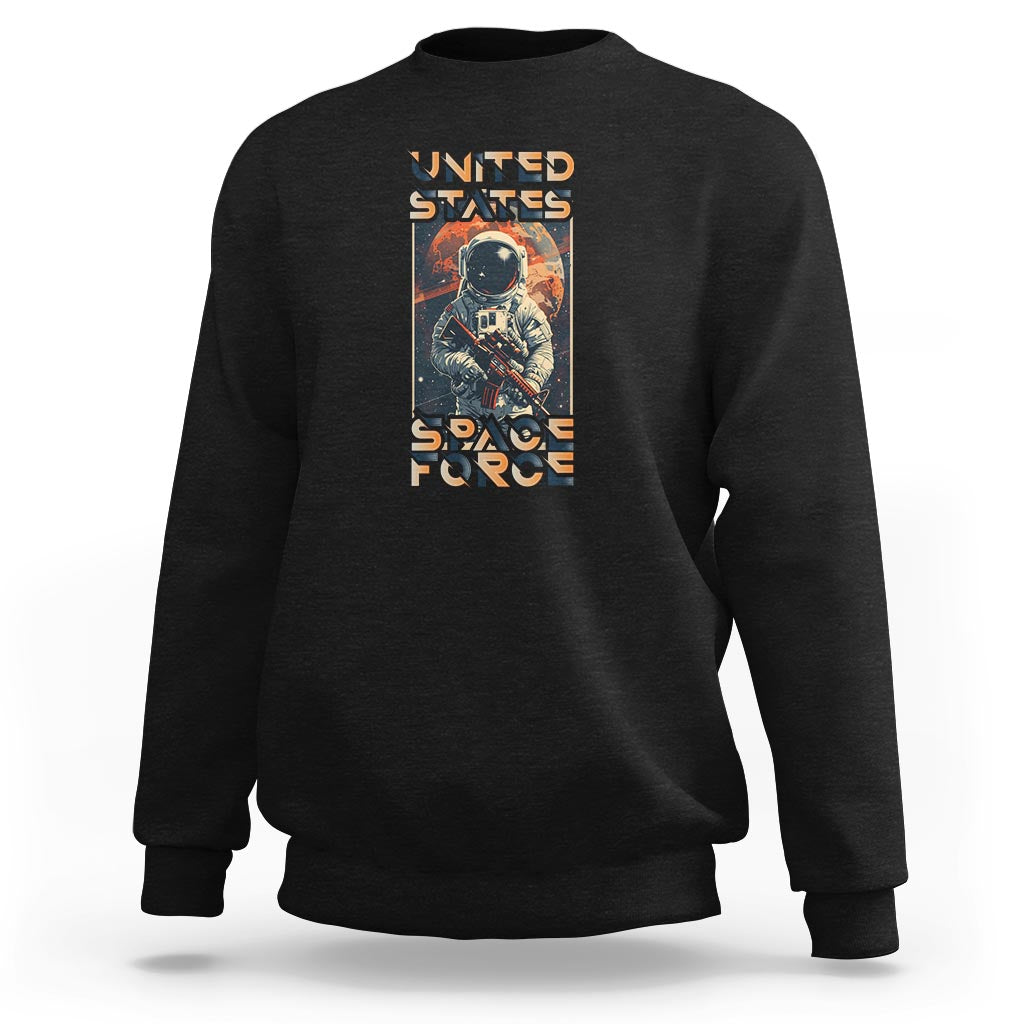 Funny US Space Force Army Astronaut Sweatshirt - Wonder Print Shop