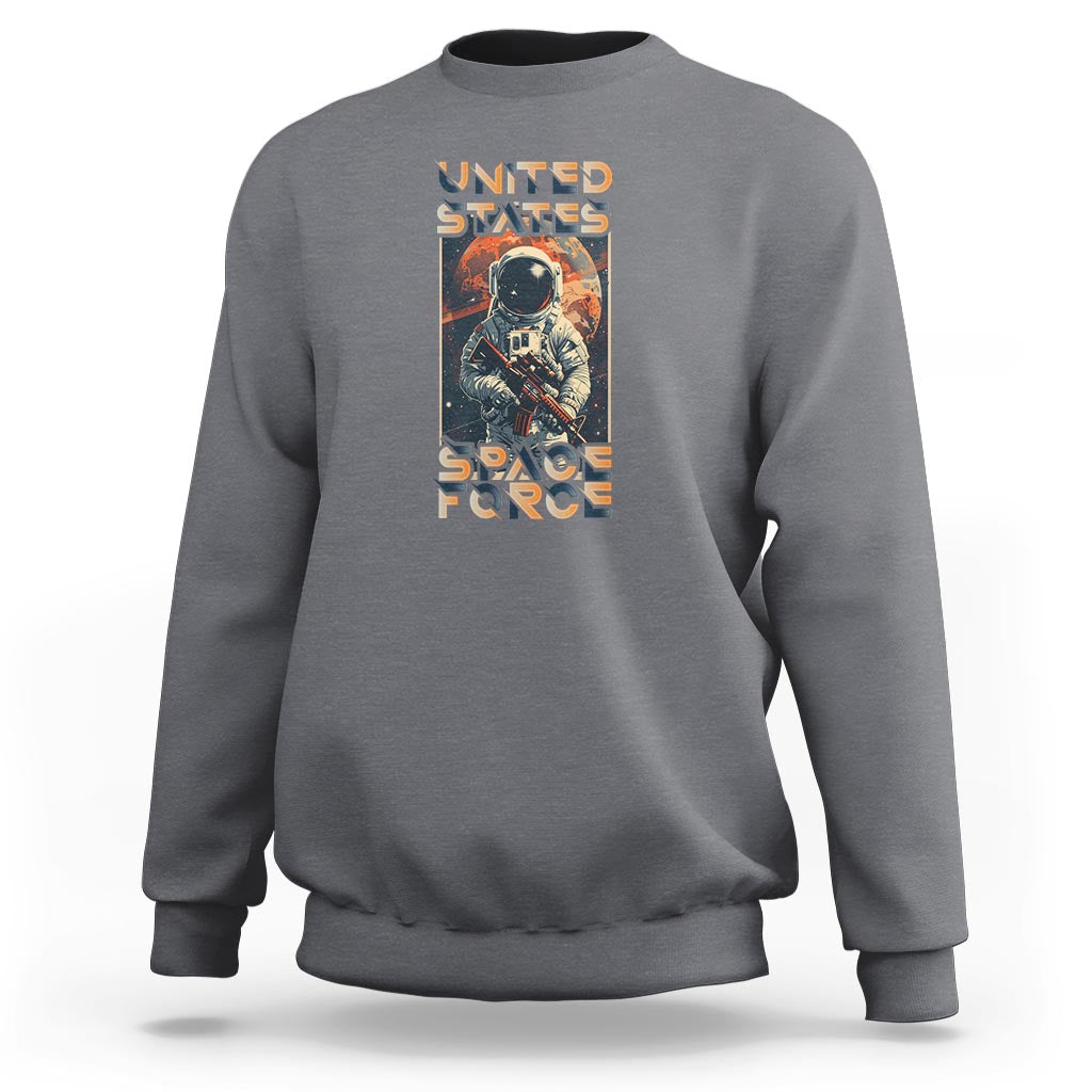 Funny US Space Force Army Astronaut Sweatshirt - Wonder Print Shop