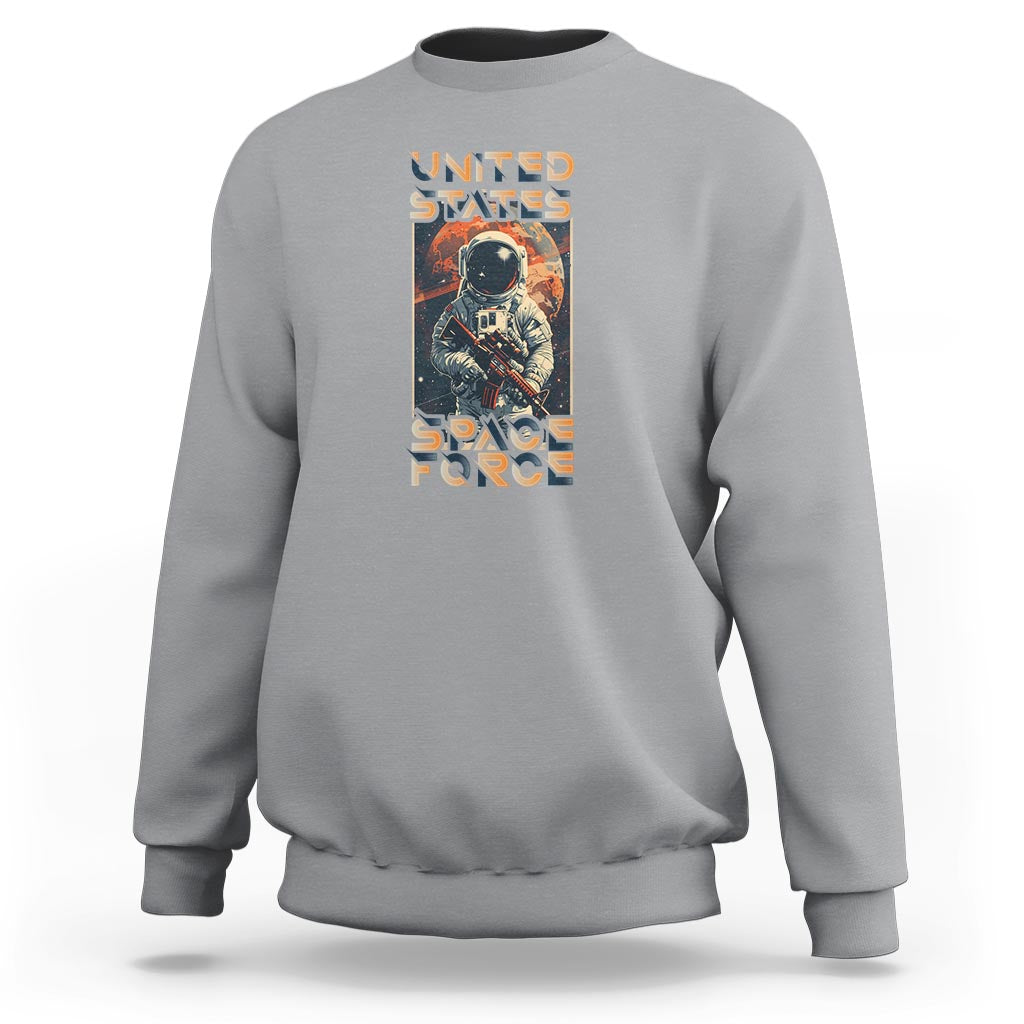Funny US Space Force Army Astronaut Sweatshirt - Wonder Print Shop