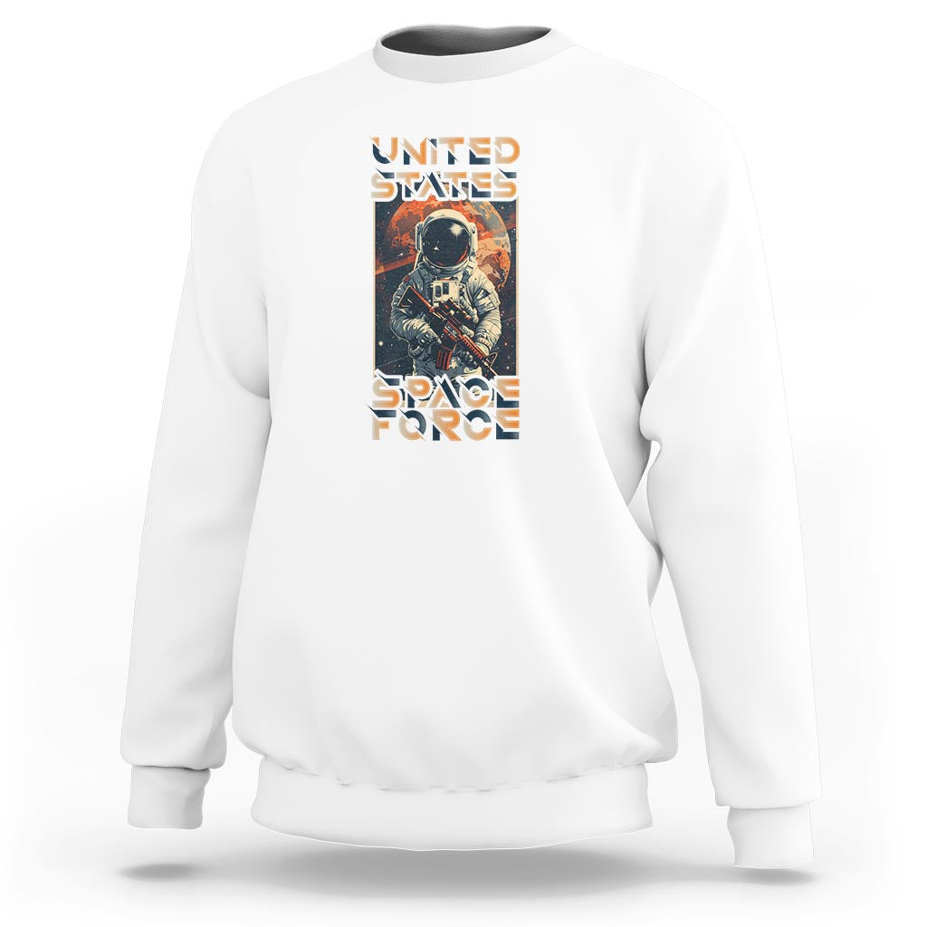 Funny US Space Force Army Astronaut Sweatshirt - Wonder Print Shop