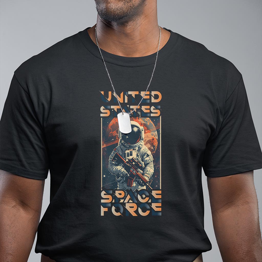 Funny US Space Force Army Astronaut T Shirt - Wonder Print Shop