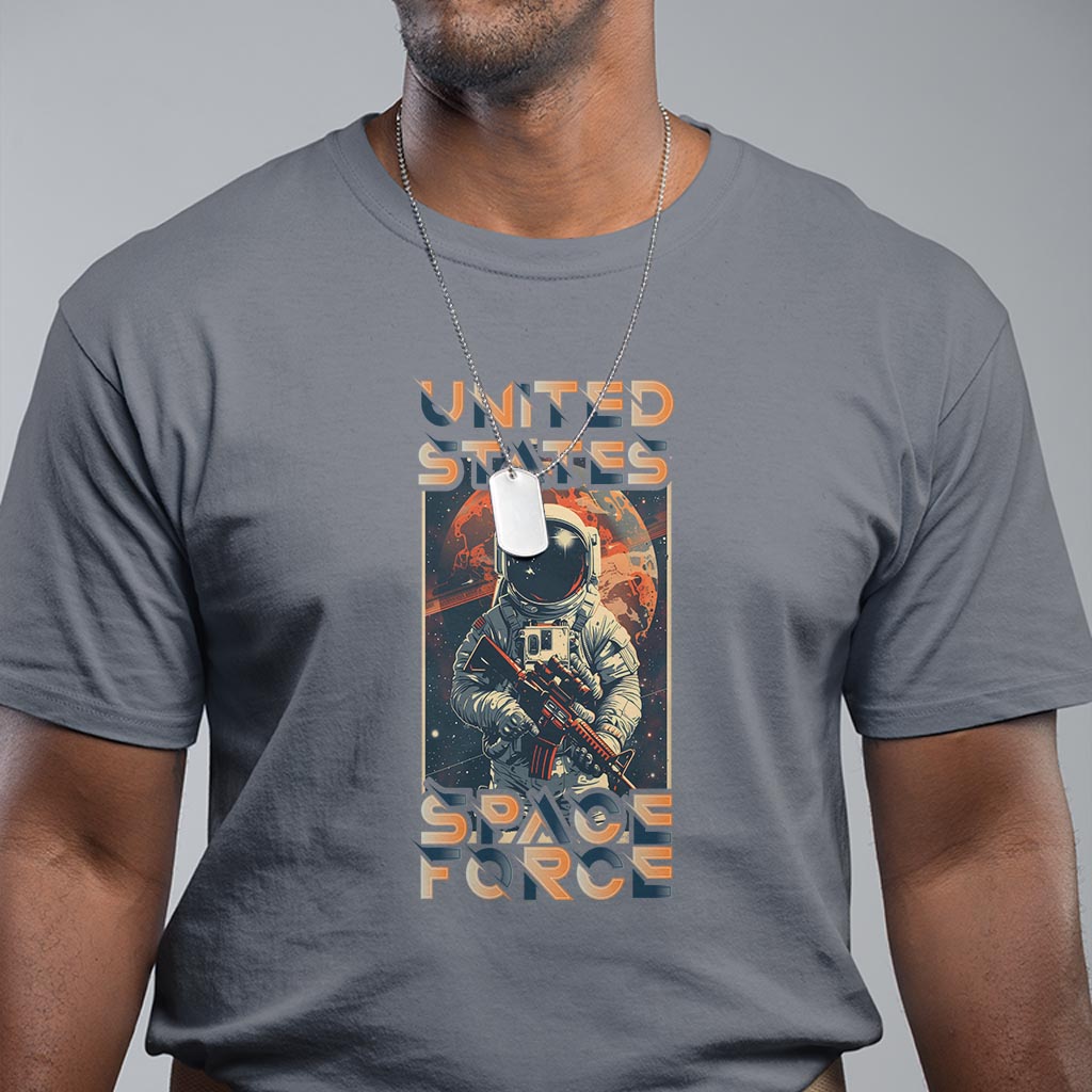 Funny US Space Force Army Astronaut T Shirt - Wonder Print Shop