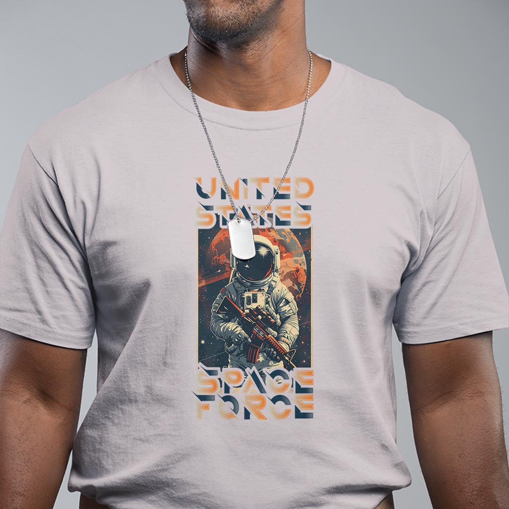 Funny US Space Force Army Astronaut T Shirt - Wonder Print Shop