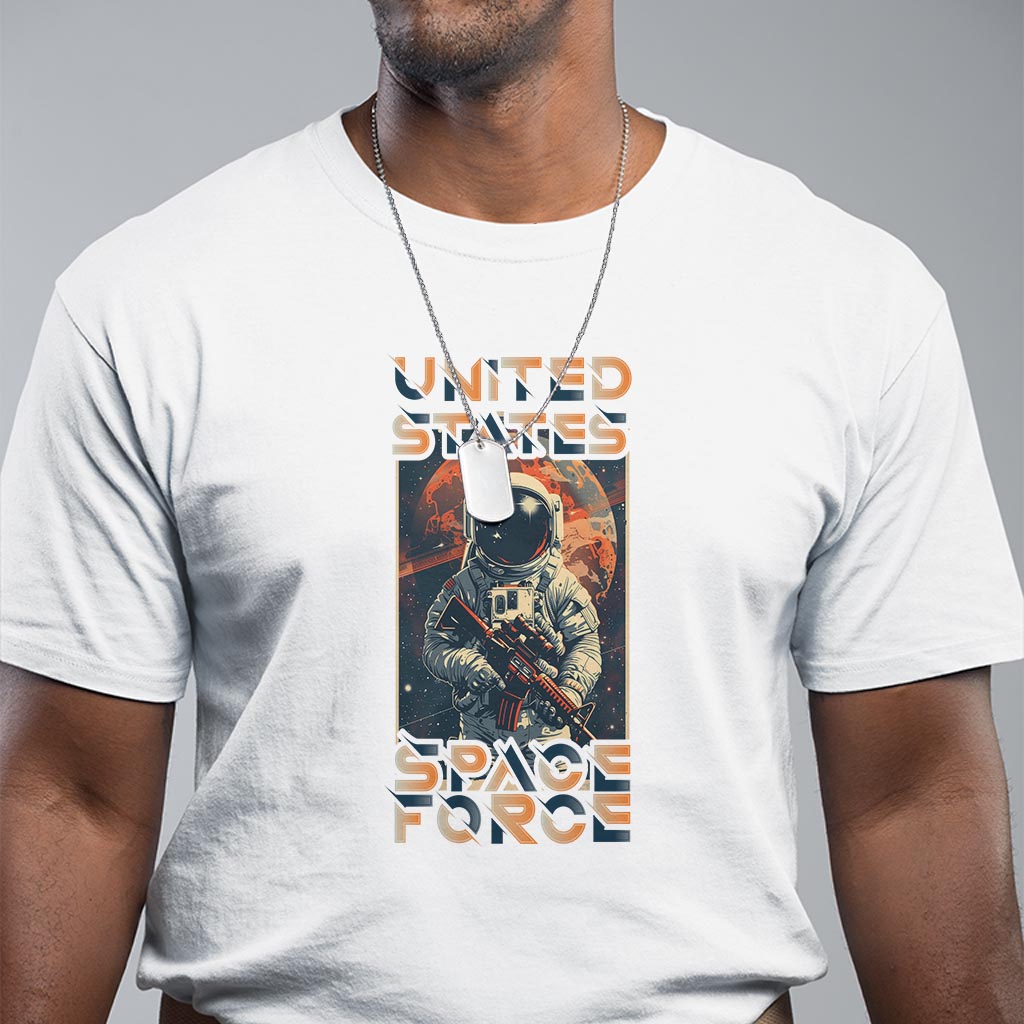 Funny US Space Force Army Astronaut T Shirt - Wonder Print Shop