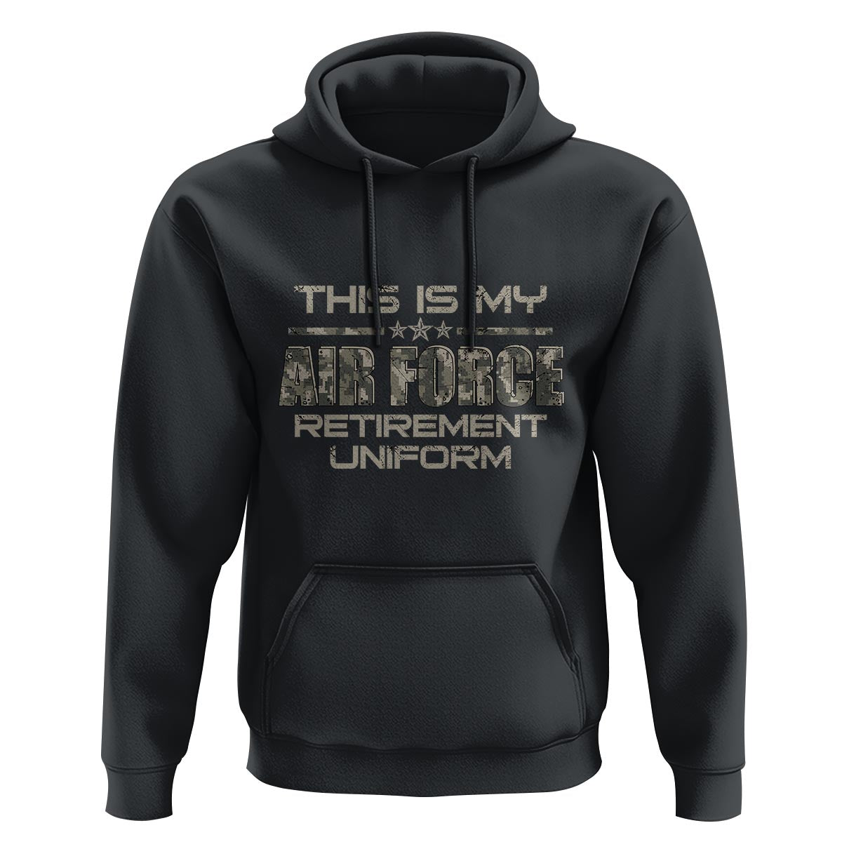 This Is My Air Force Retirement Uniform Hoodie Retired Military Veteran - Wonder Print Shop