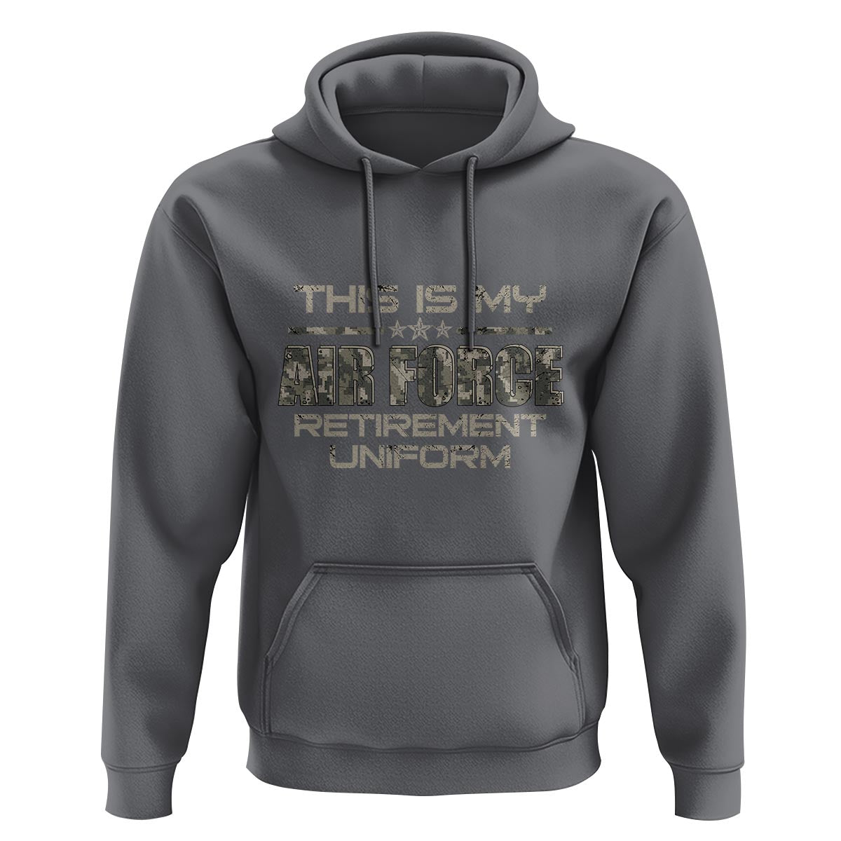This Is My Air Force Retirement Uniform Hoodie Retired Military Veteran - Wonder Print Shop