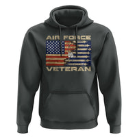 Air Force Veteran Hoodie American Flag Dog Tag - Wonder Print Shop