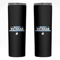 Navy Veteran Skinny Tumbler Defender Of Freedom