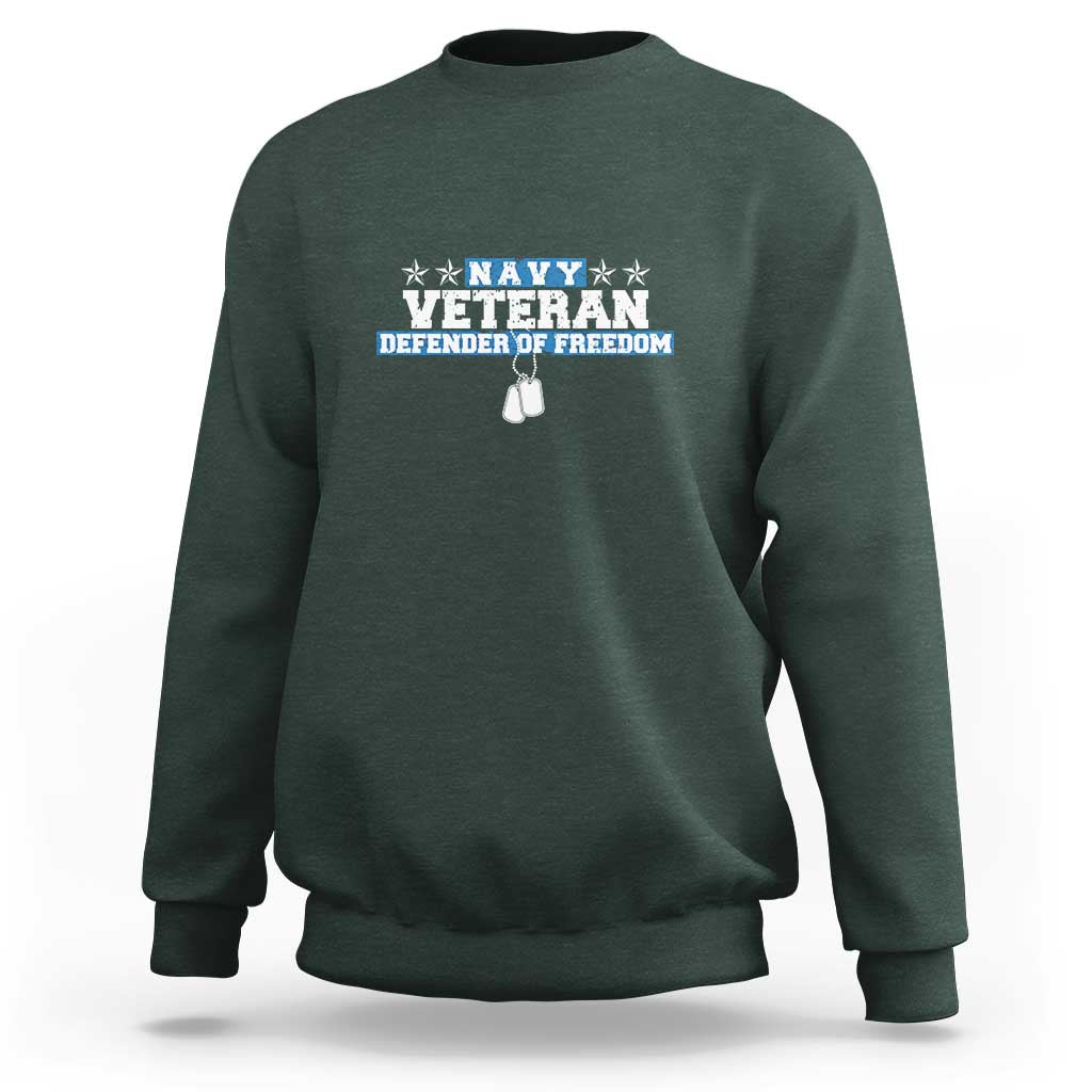 Navy Veteran Sweatshirt Defender Of Freedom - Wonder Print Shop