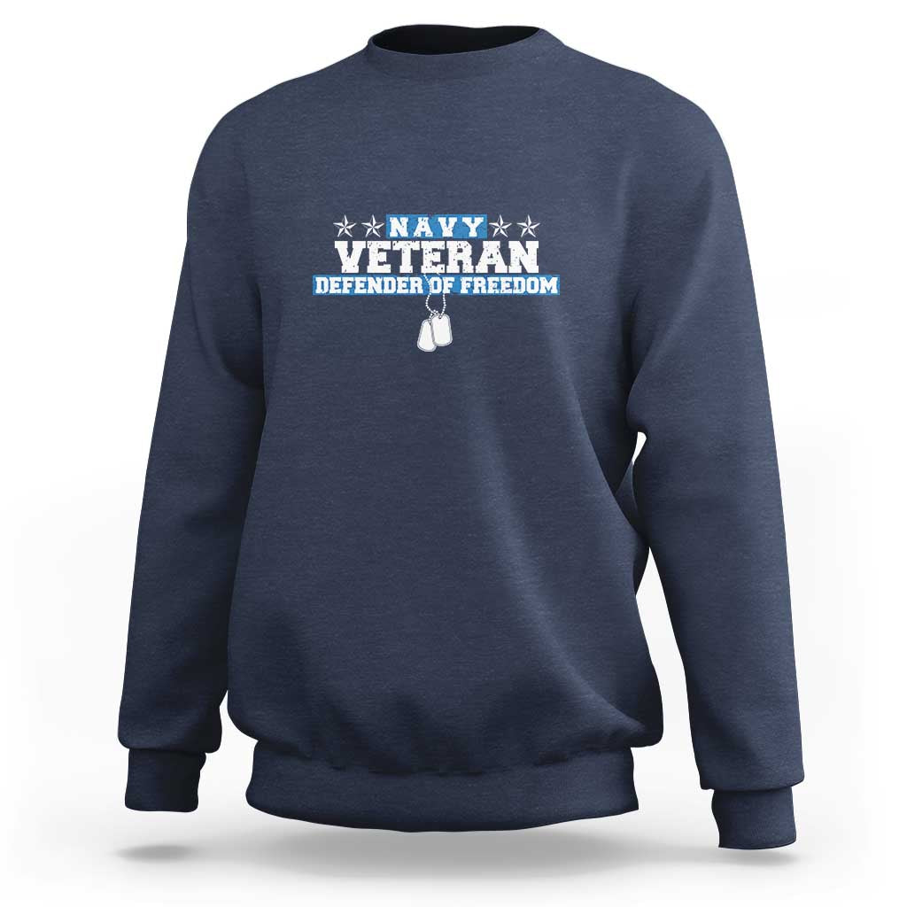 Navy Veteran Sweatshirt Defender Of Freedom - Wonder Print Shop