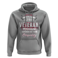 Grumpy Old Navy Veteran Hoodie My Level Of Sarcasm Depends On Your Level Of Stupidity - Wonder Print Shop