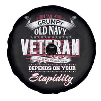 Grumpy Old Navy Veteran Spare Tire Cover My Level Of Sarcasm Depends On Your Level Of Stupidity