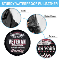 Grumpy Old Navy Veteran Spare Tire Cover My Level Of Sarcasm Depends On Your Level Of Stupidity