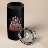 Funny Firefighter 4 in 1 Can Cooler Tumbler Where The Hose At? Fireman Pun Joke