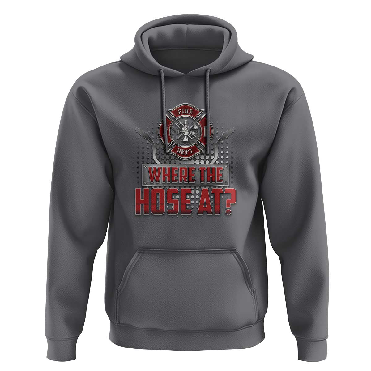 Funny Firefighter Hoodie Where The Hose At? Fireman Pun Joke - Wonder Print Shop