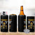 Firefighter Dad 4 in 1 Can Cooler Tumbler A Son's First Hero A Daughter's First Love Father's Day